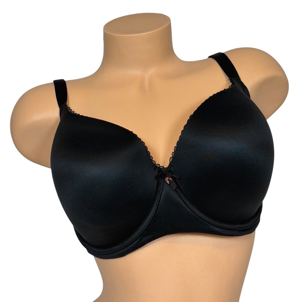 VICTORIA'S SECRET 38DDD Body By Victoria Lightly Lined Demi Bra Smooth Black